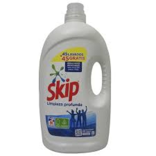 SKIP DET.LIQUIDO 90 LAV.(45+45 LAV GRAT.) 4,5 L.LIMP.PROFUND c/2
 DETERGENTES LIQUIDOS